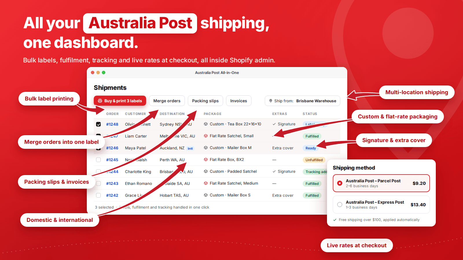 All In One Australia Post Ship screenshot 1