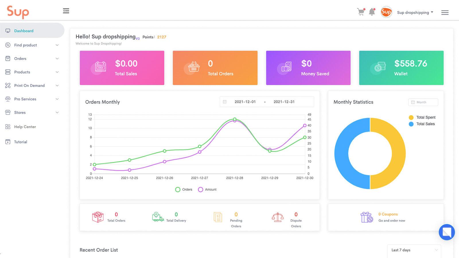 Sup Dropshipping screenshot 1