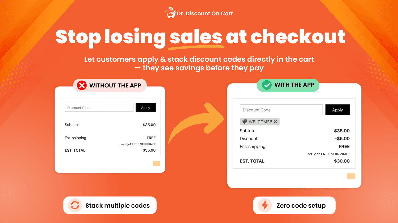 Dr Stacked Discounts on Cart screenshot 1