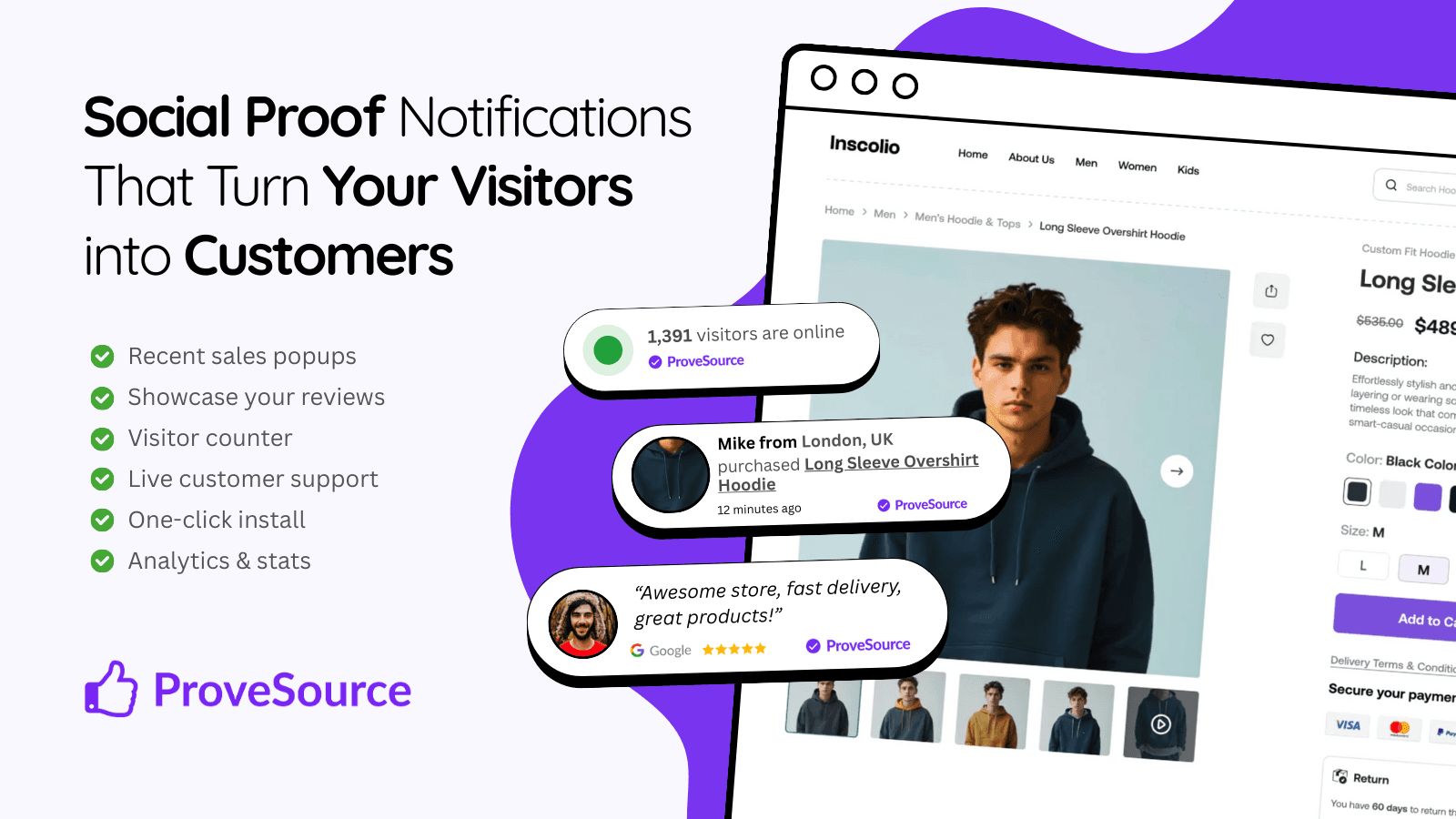 ProveSource: Sales Pop Ups screenshot 1