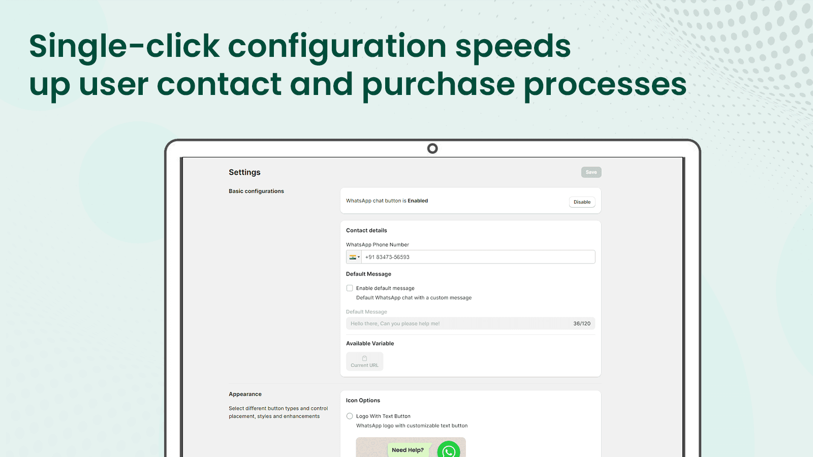 SK: WhatsApp Chat Button screenshot 2