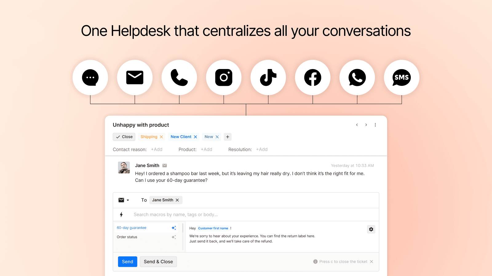 Gorgias: AI, Helpdesk & Chat screenshot 2