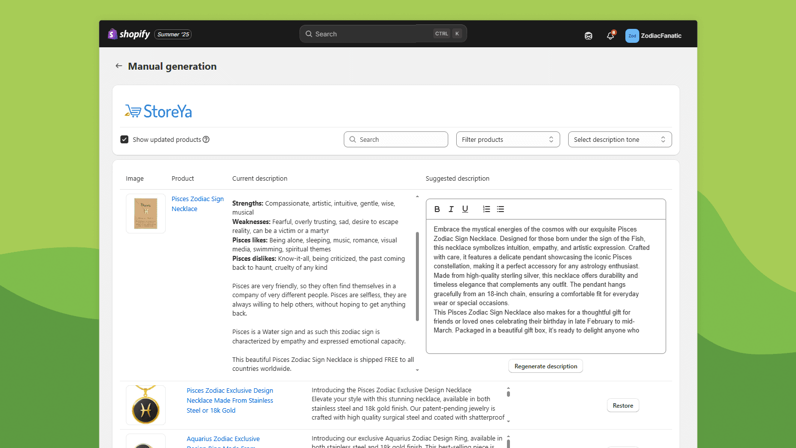 ChatGPT‑AI Product Description screenshot 2