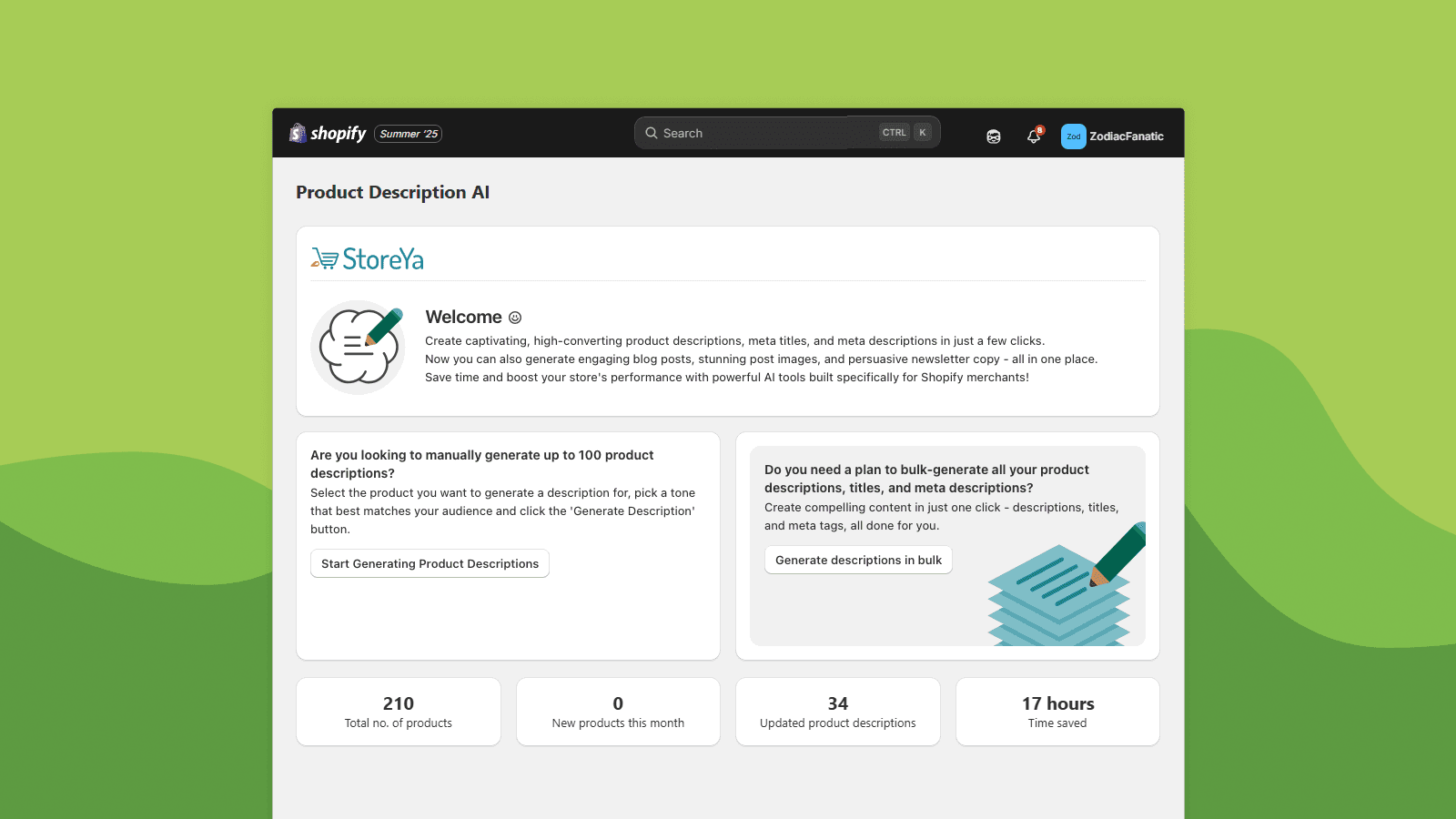 ChatGPT‑AI Product Description screenshot 1