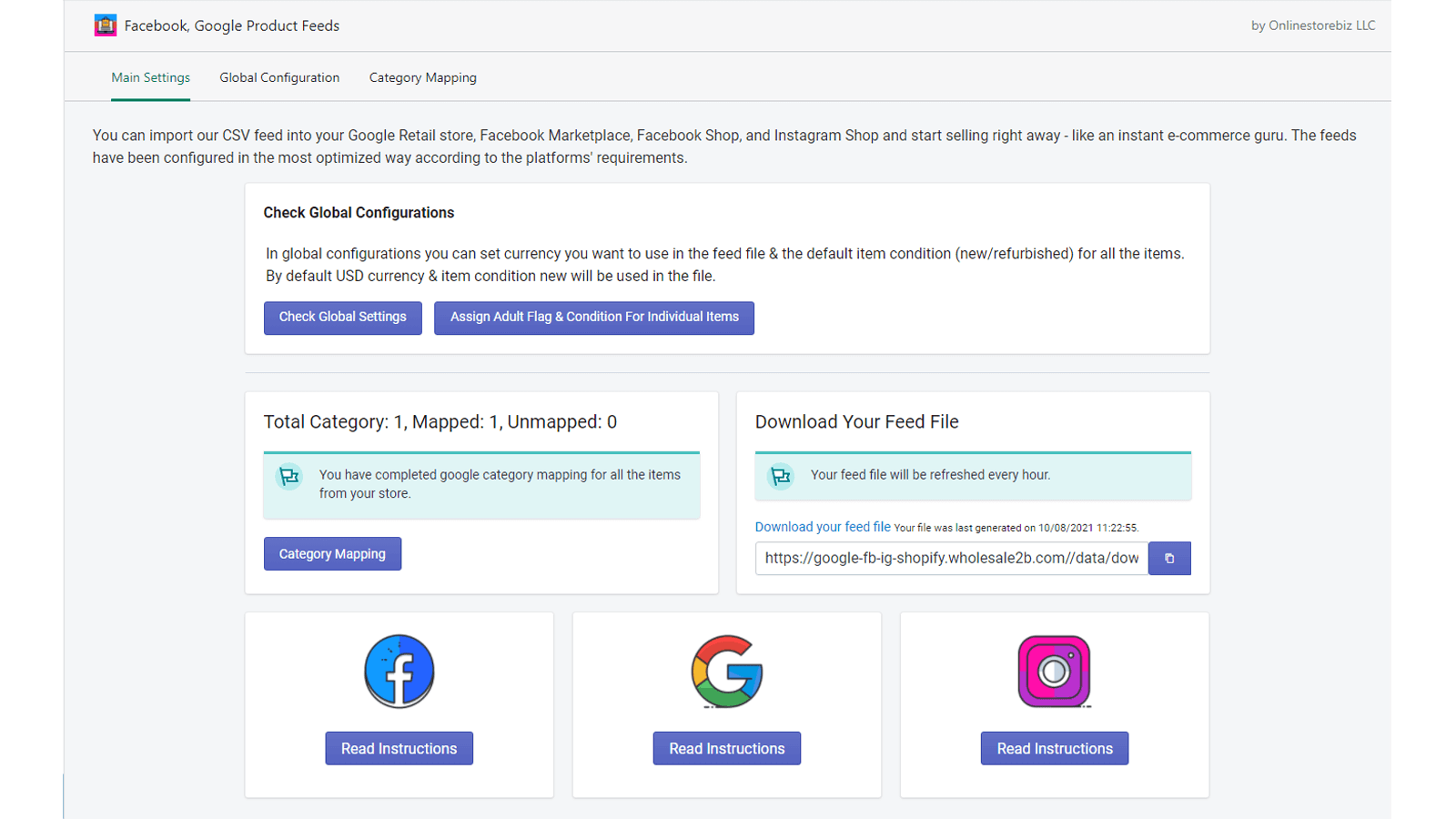 Advance Feeds Generator screenshot 2