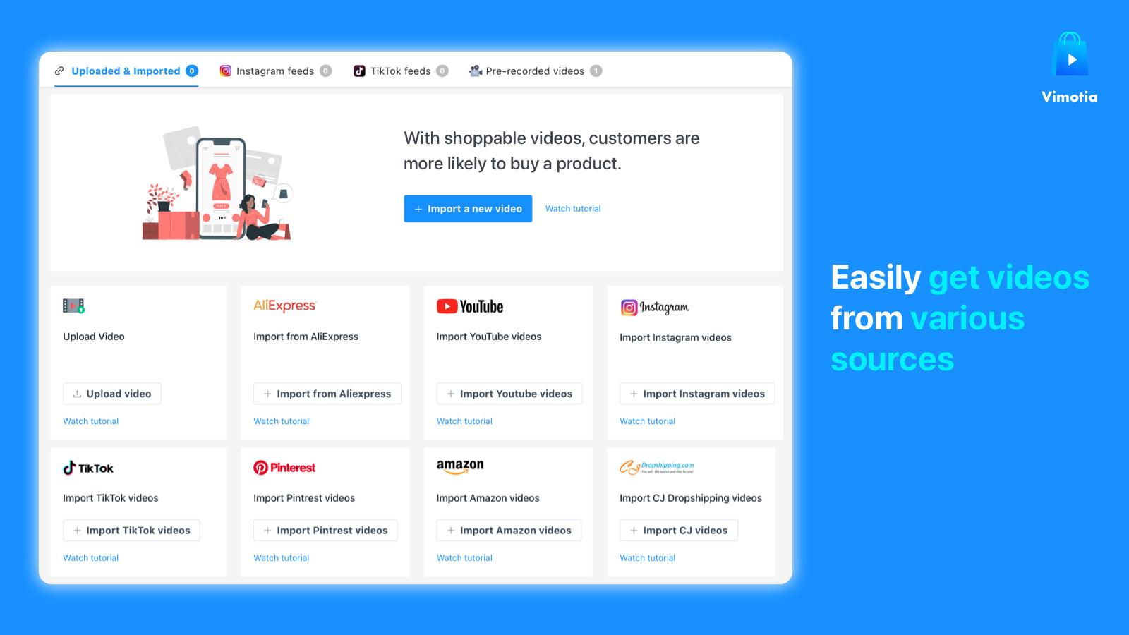 Vimotia Shoppable Videos & UGC screenshot 1