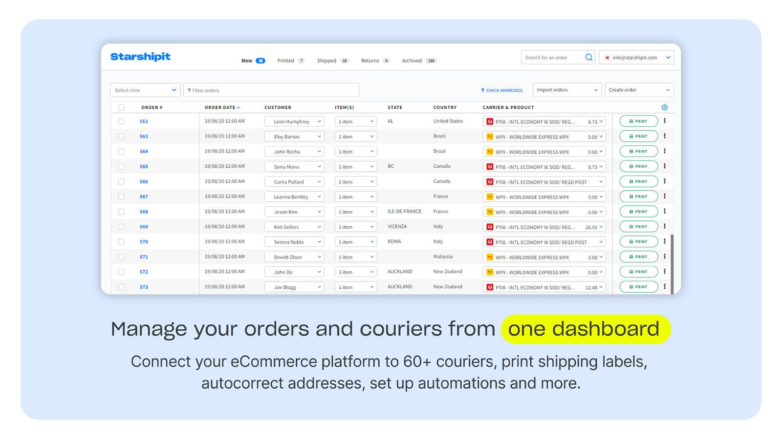 Starshipit shipping automation screenshot 1