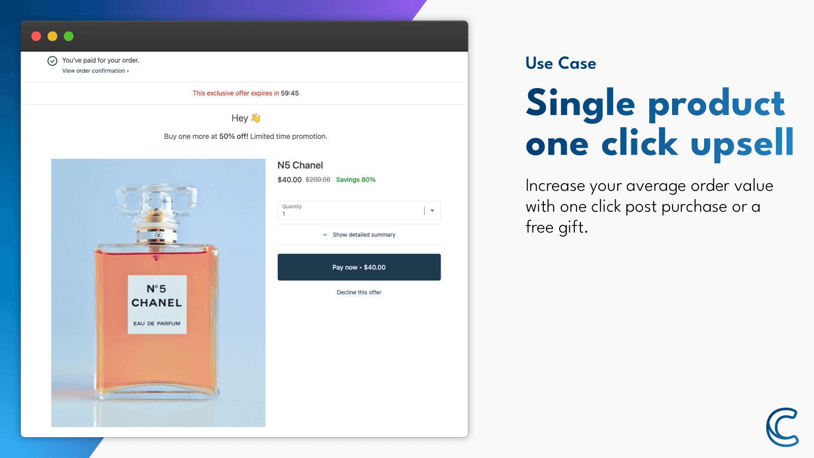 Easy Post Purchase Promo Deals screenshot 2