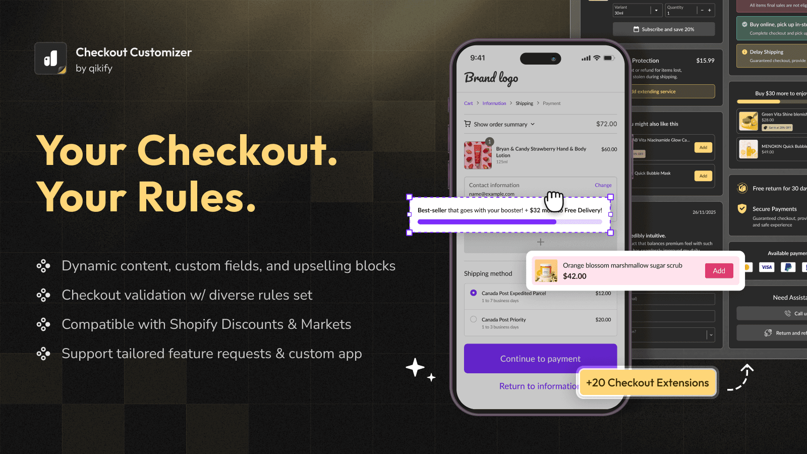 Qikify Checkout Customizer screenshot 1