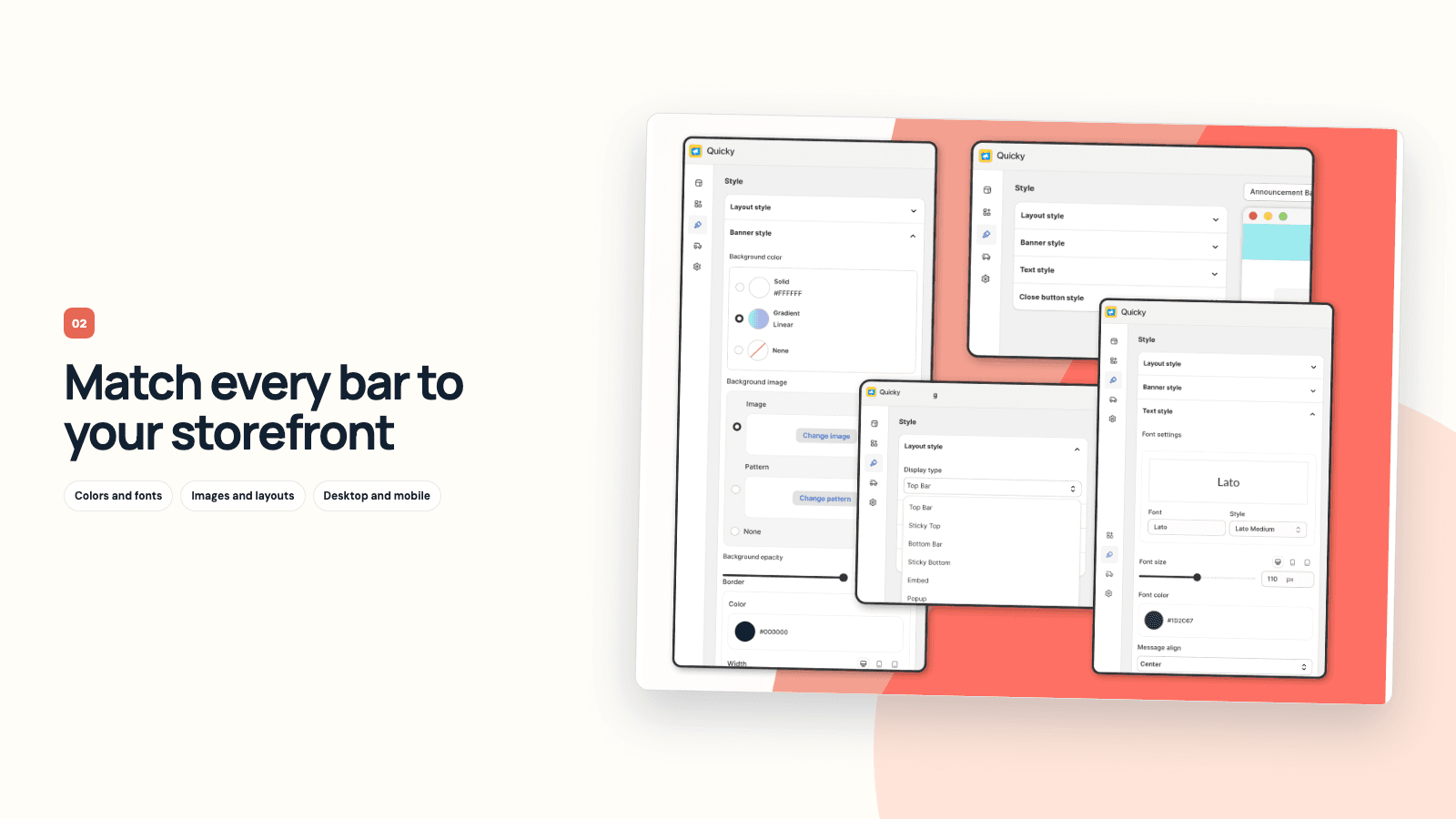 Quicky Announcement Bars screenshot 1