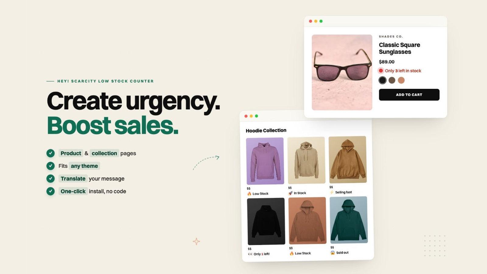 Hey!Scarcity Low Stock Counter screenshot 1