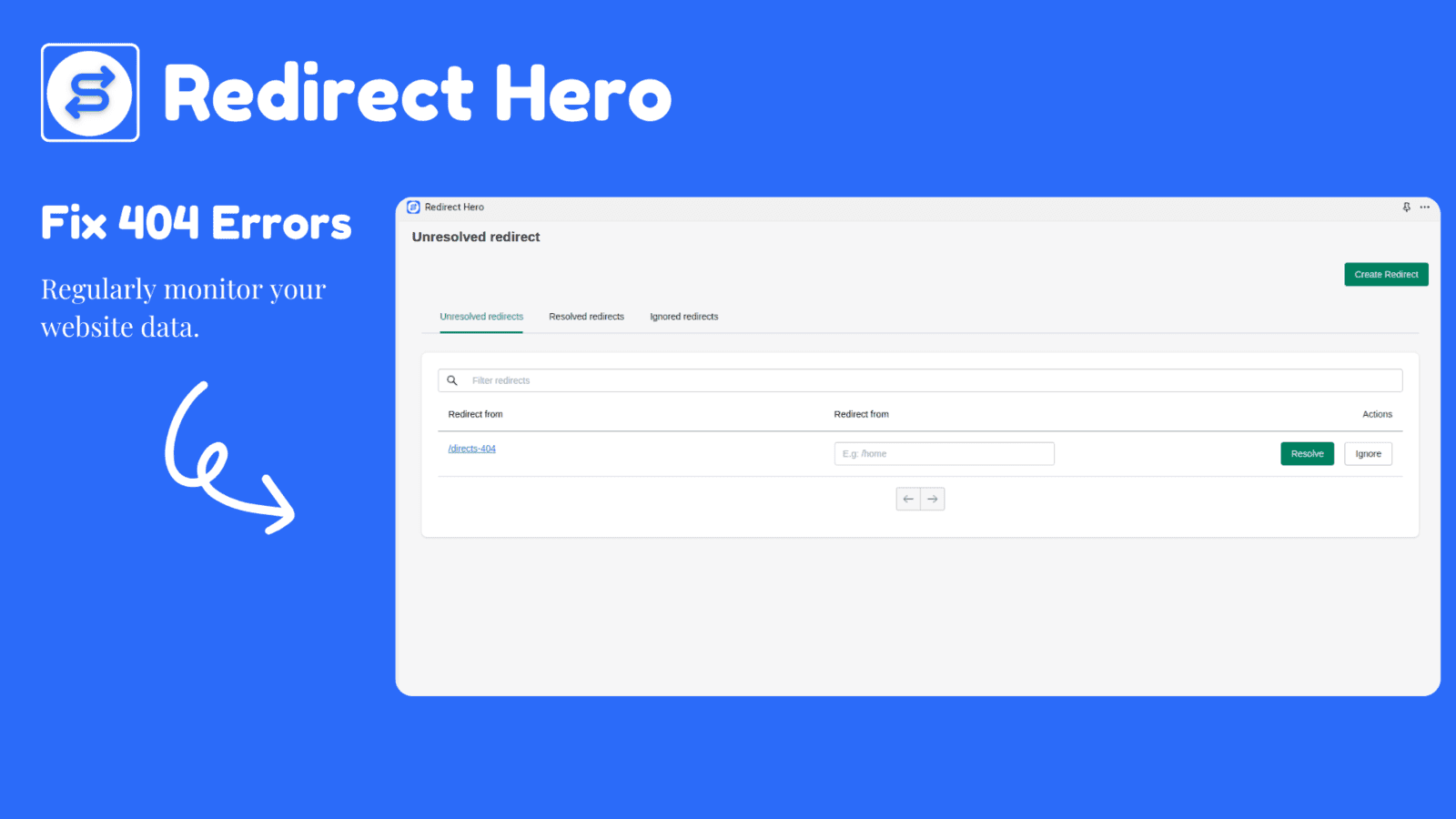 Redirect Hero ‑ Fix 404 links screenshot 2