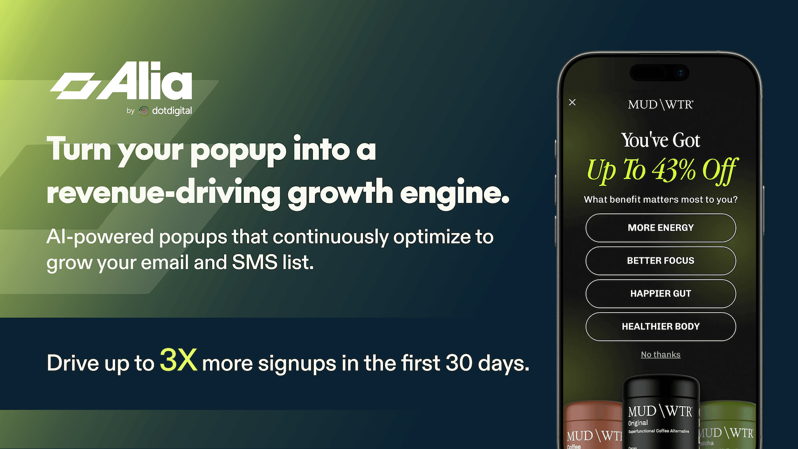 Alia: Email & SMS Popups screenshot 1