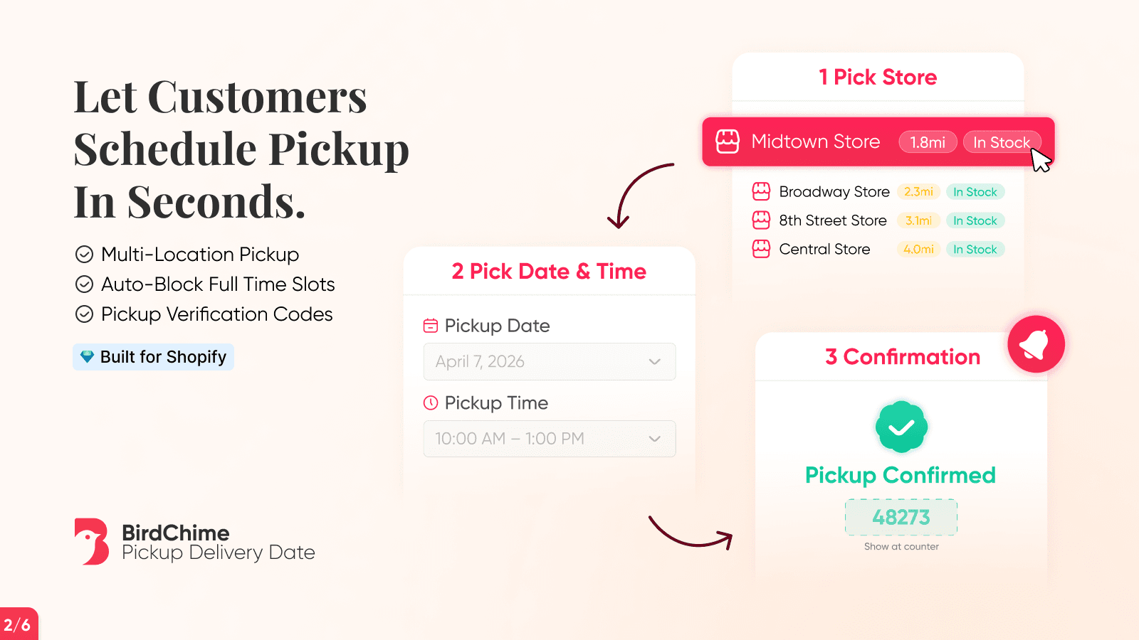 Bird Pickup Delivery Date screenshot 2