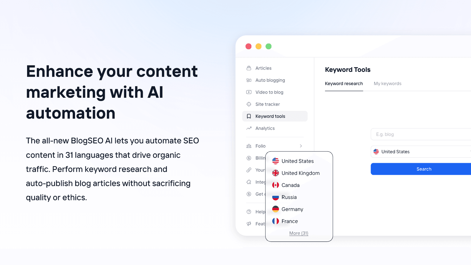 BlogSEO: AI Blog & AI SEO App screenshot 1