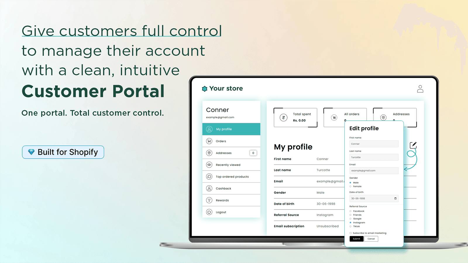Custlo ‑ Customer accounts app screenshot 1