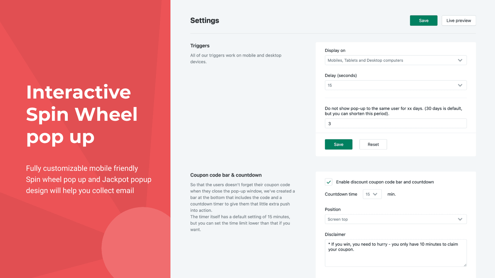 BuzzSubs: Spin Wheel Popup screenshot 1