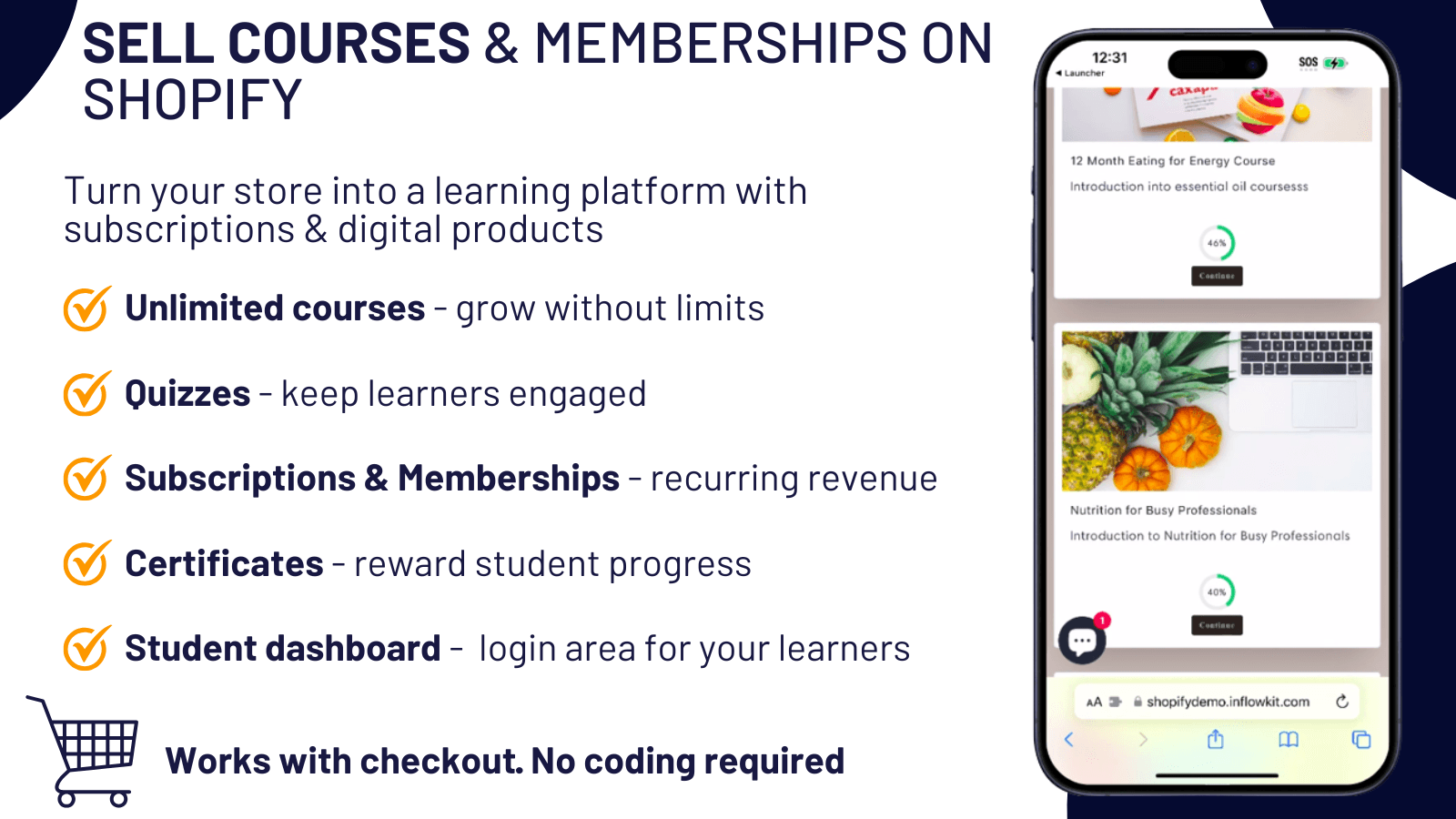 Inflowkit Courses & Membership screenshot 1