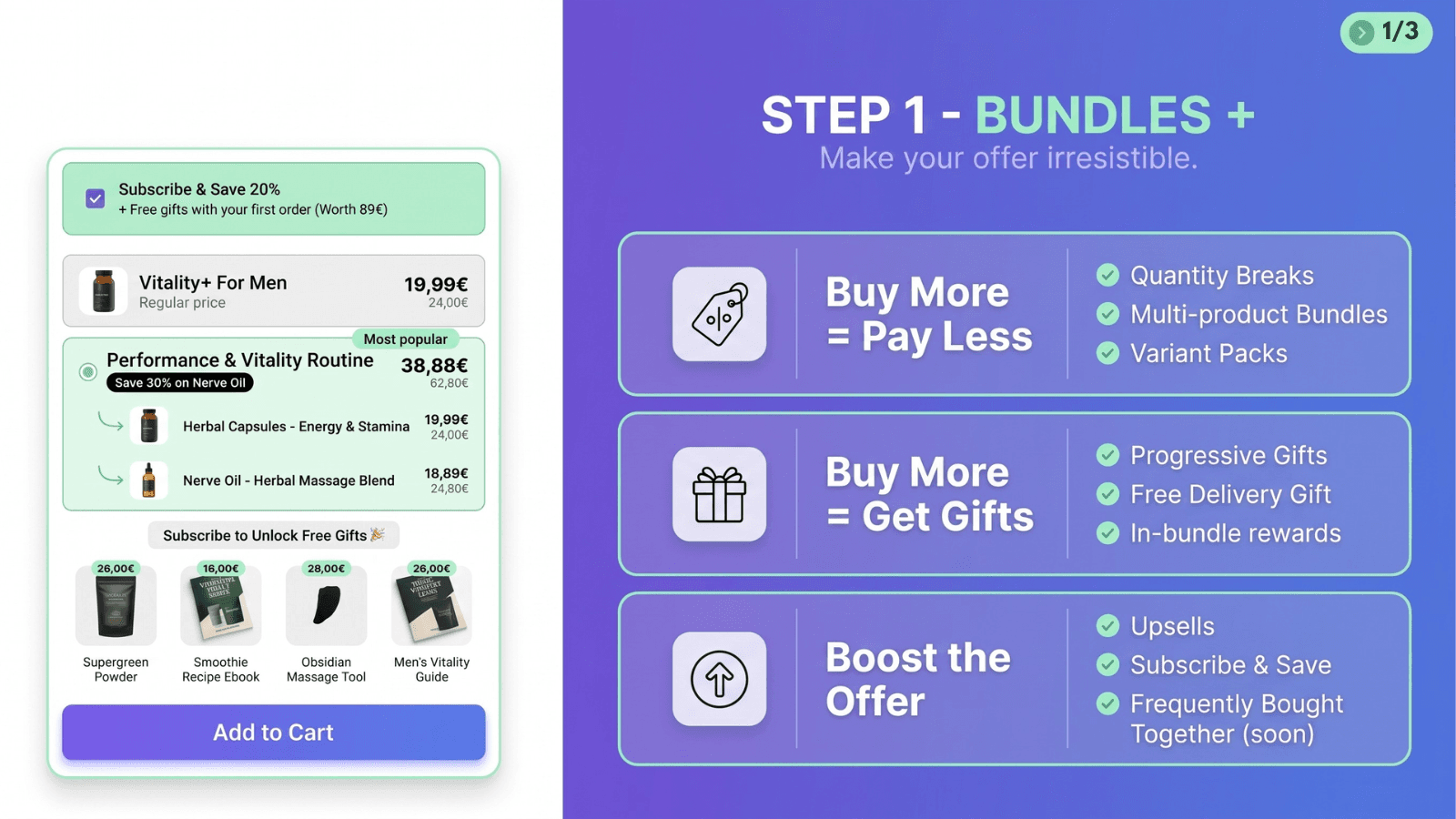 Moon Bundles CartDrawer Upsell screenshot 2