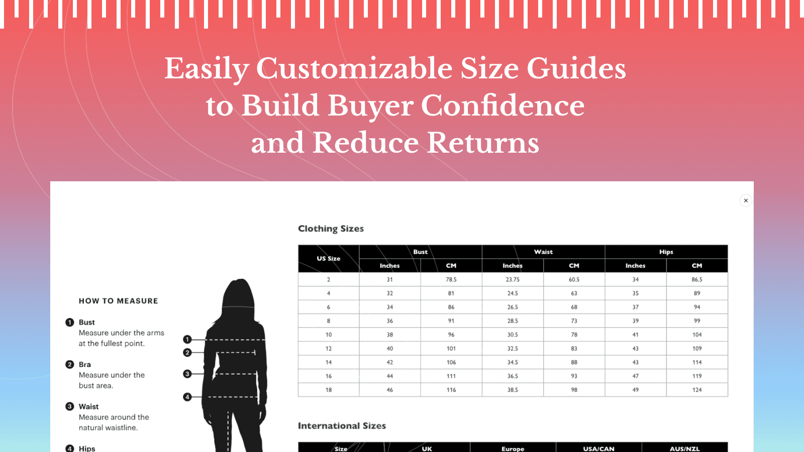 CSC: Size Chart & Size Guide screenshot 2