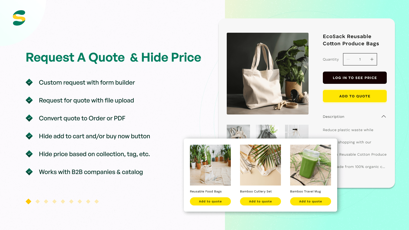 SA Request a Quote, Hide Price screenshot 1