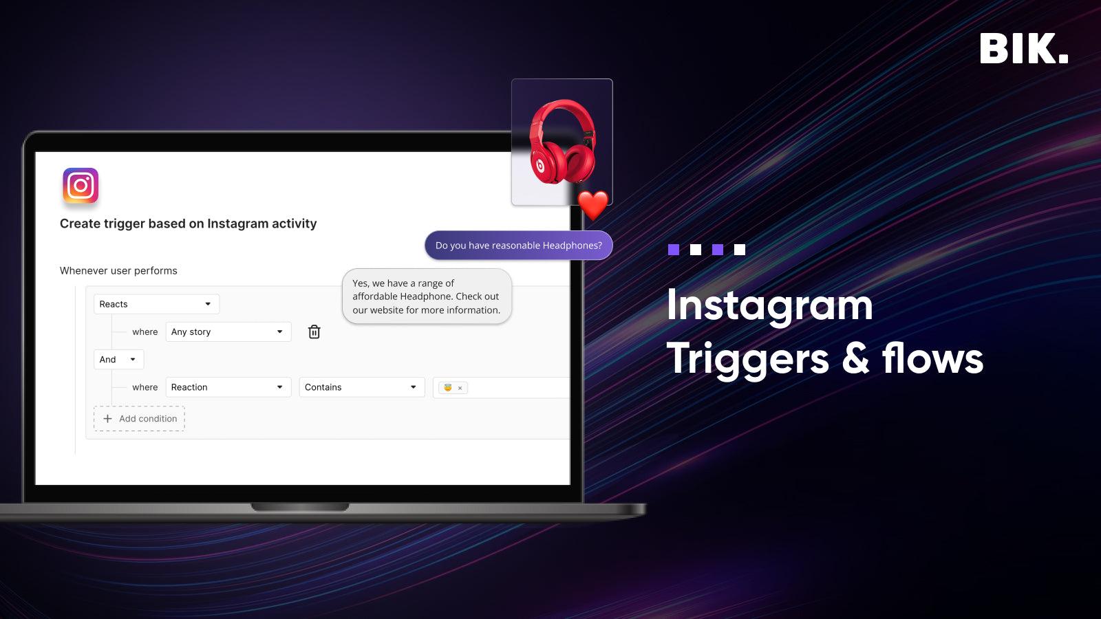 BIK Instagram, Whatsapp, Email screenshot 1
