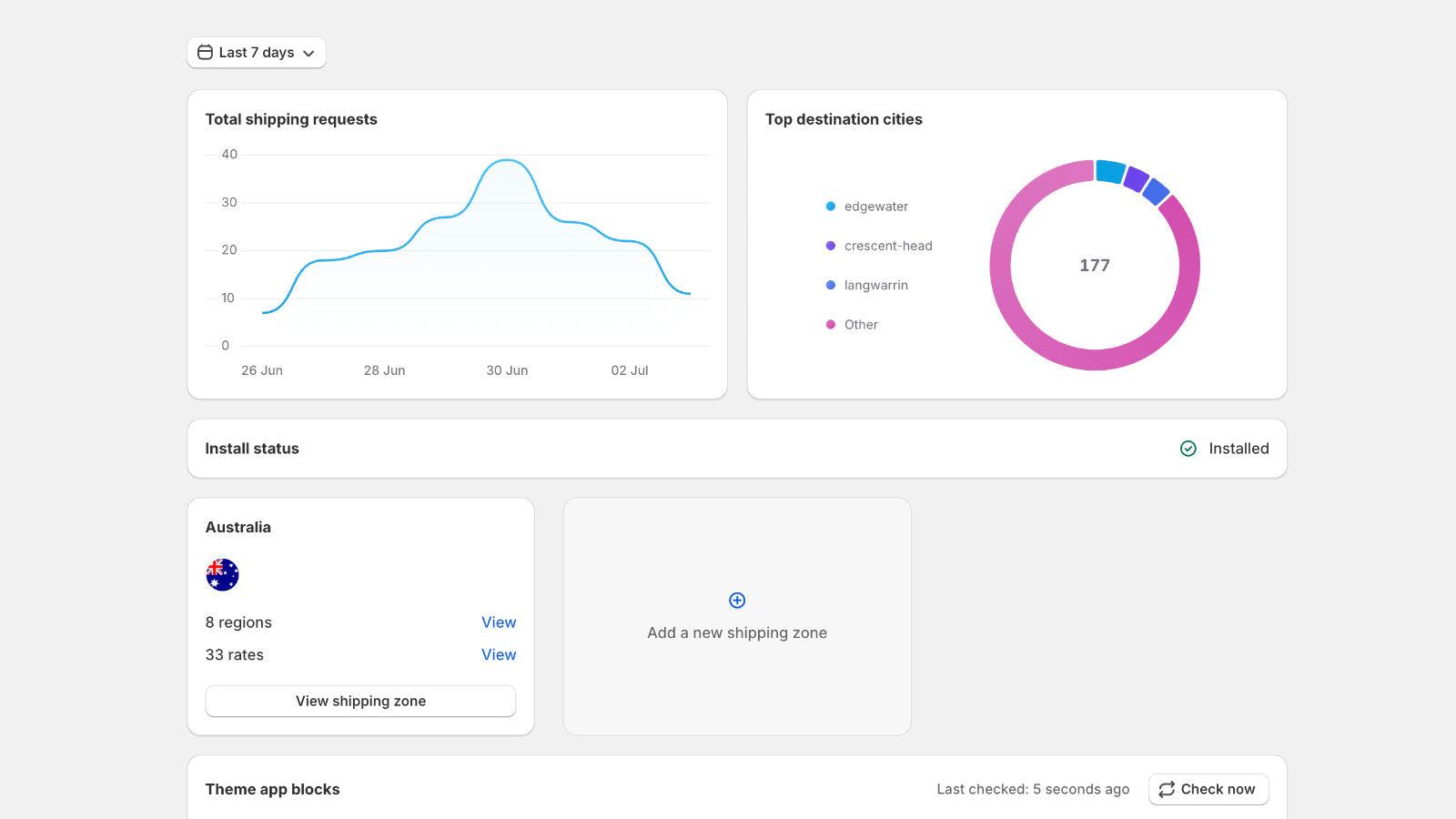 Postcode Shipping screenshot 2