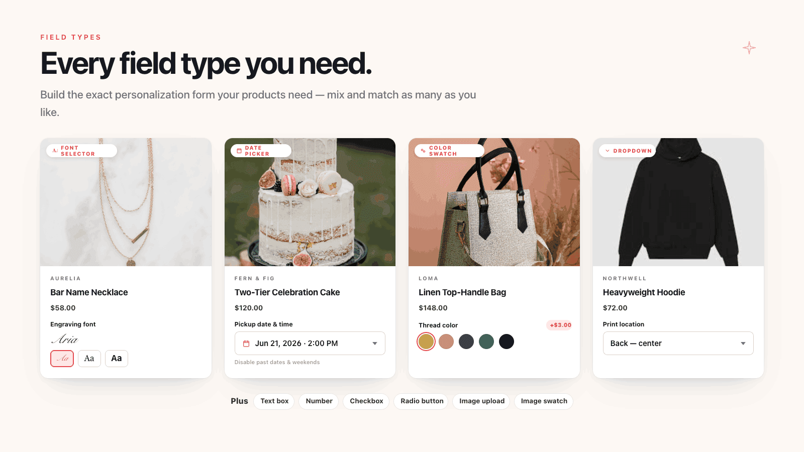 Mini:Custom Fields Personalize screenshot 2